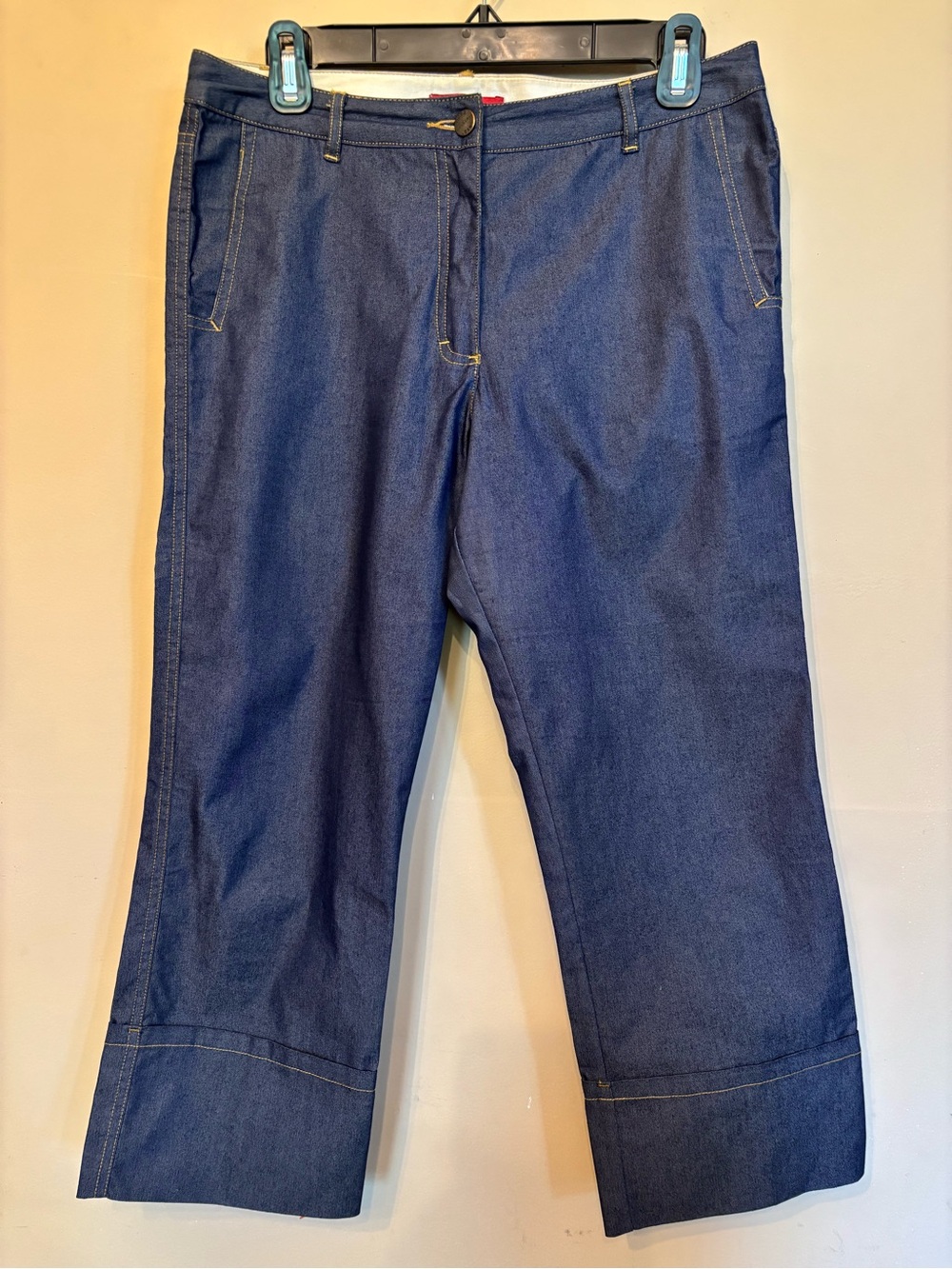 BCBGMaxAzria Dark Blue Cropped Light Denim